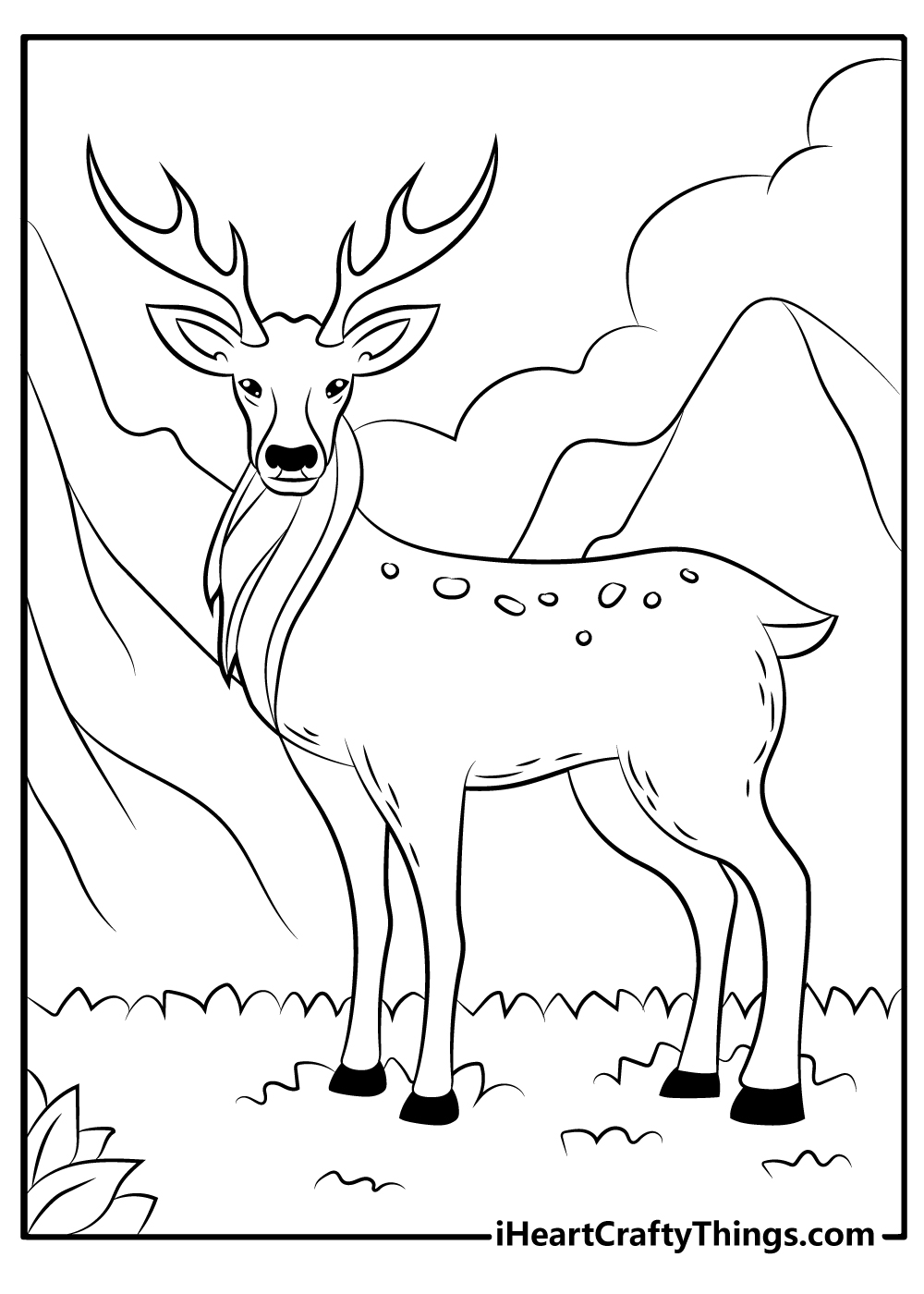 Deer coloring pages free printables