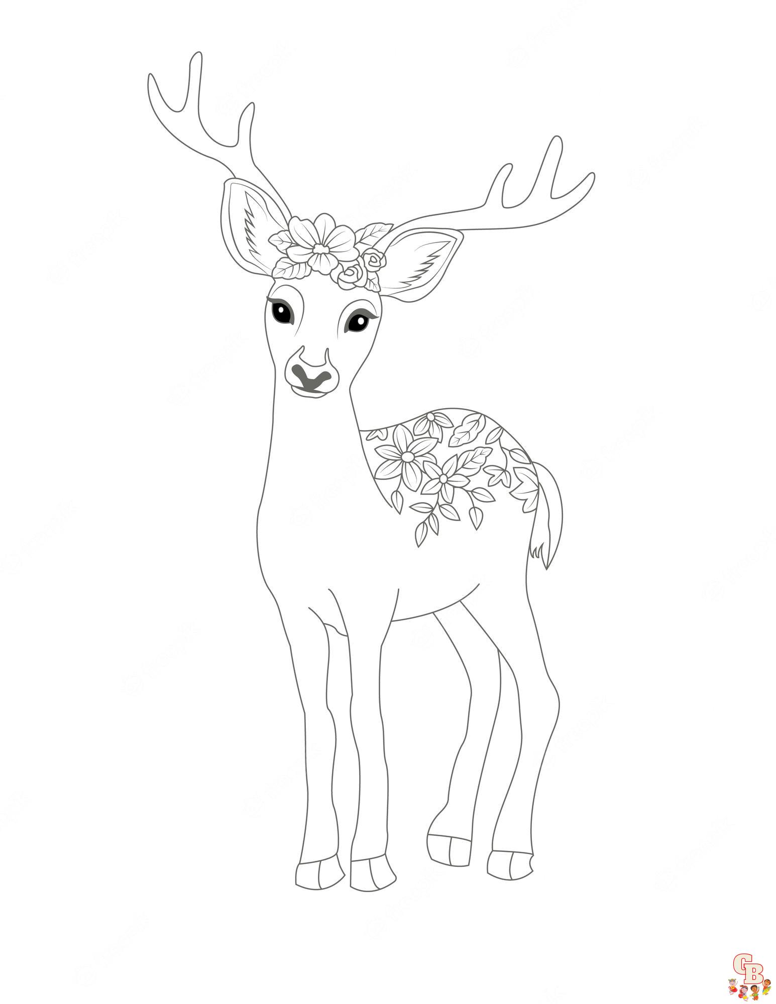 Deer coloring pages