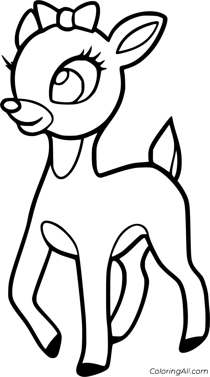 Baby deer coloring pages