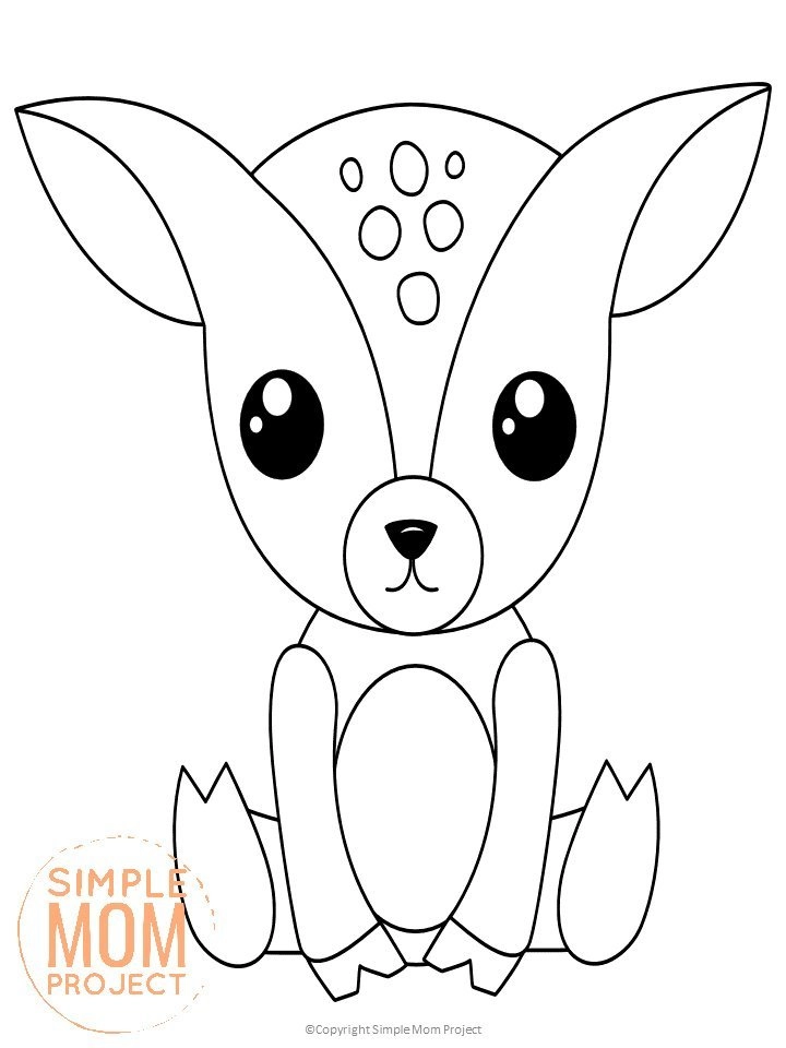 Free printable forest woodland deer template â simple mom project