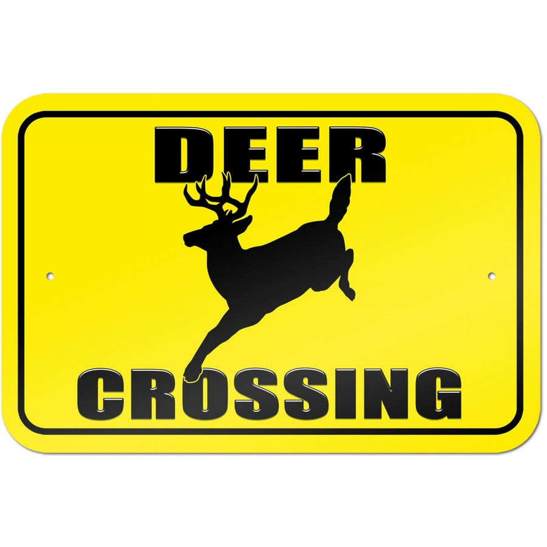 Deer crossing sign