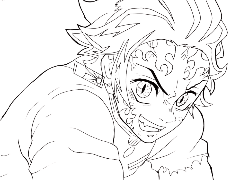 Demon slayer coloring pages