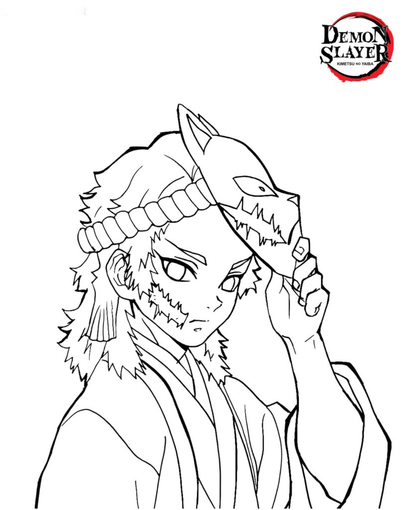 Demon slayer coloring pages