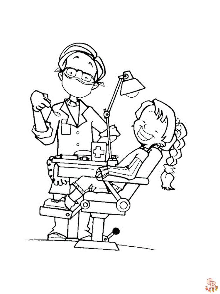 Get creative with dentist coloring pages fun and free printables