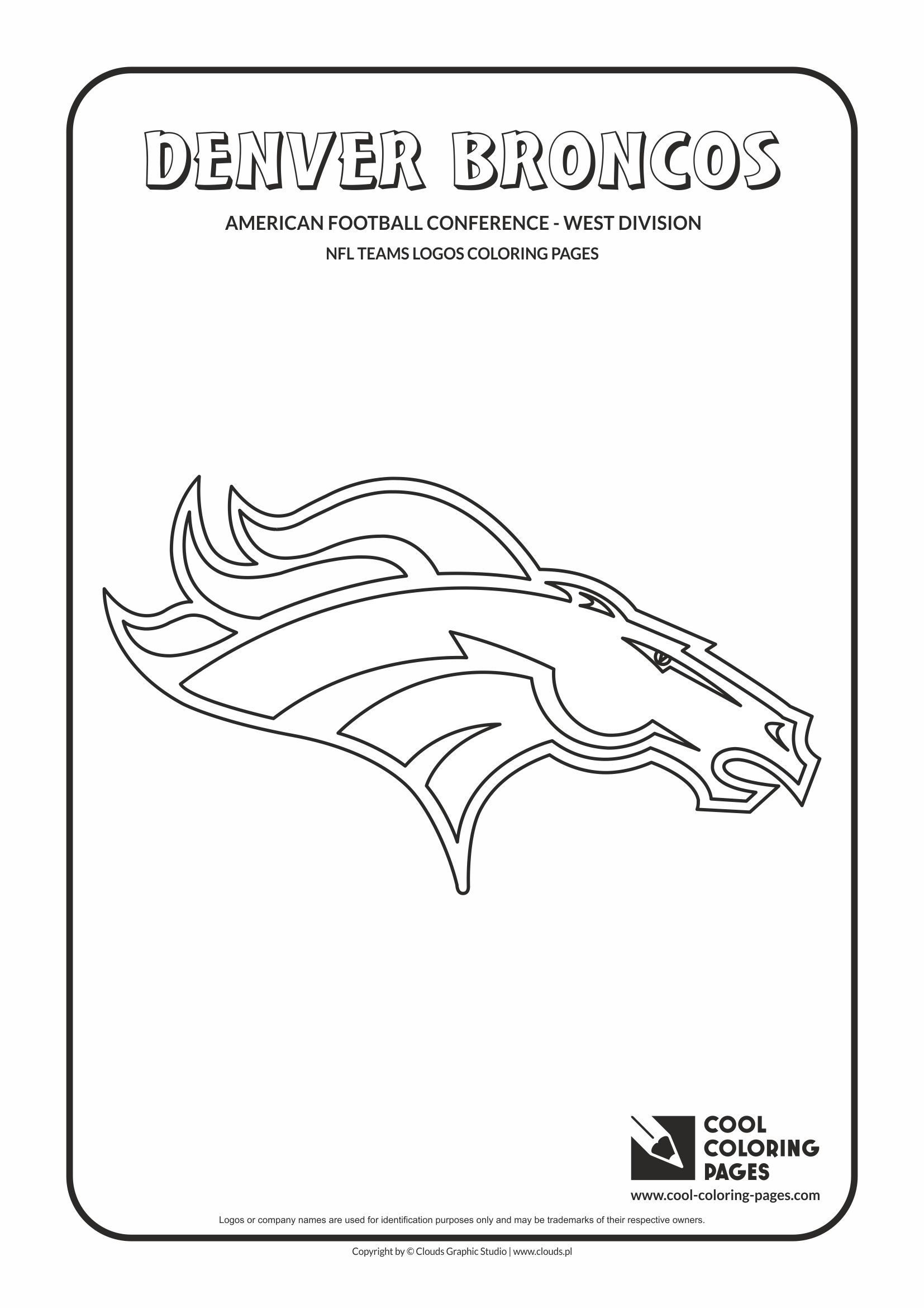 Denver broncos logo coloring page