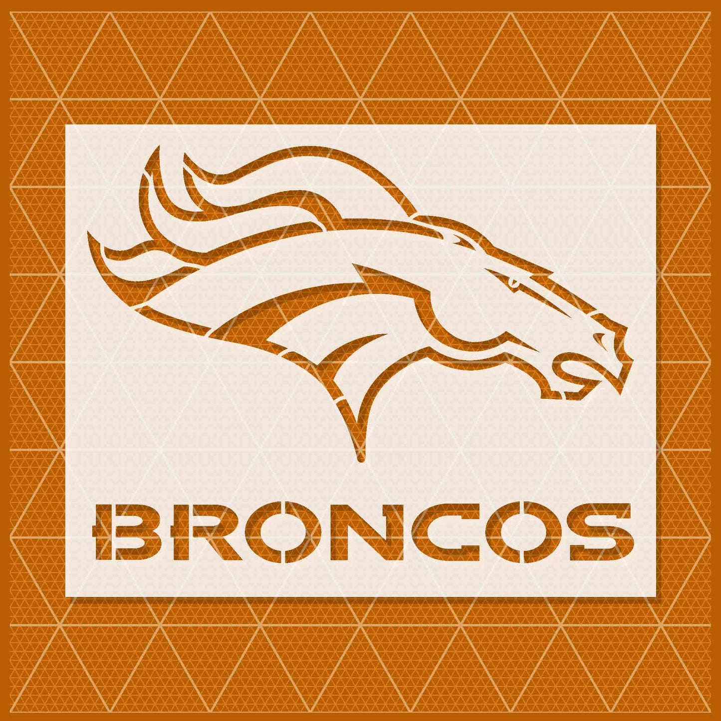 Denver broncos stencil