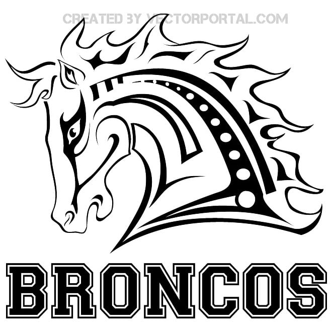 Broncos logo template royalty free stock svg vector