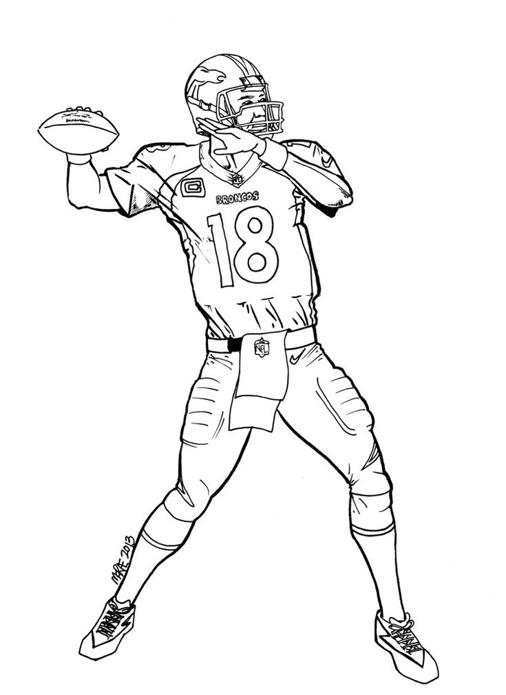 Peyton manning football coloring pages football coloring pages broncos logo coloring pages