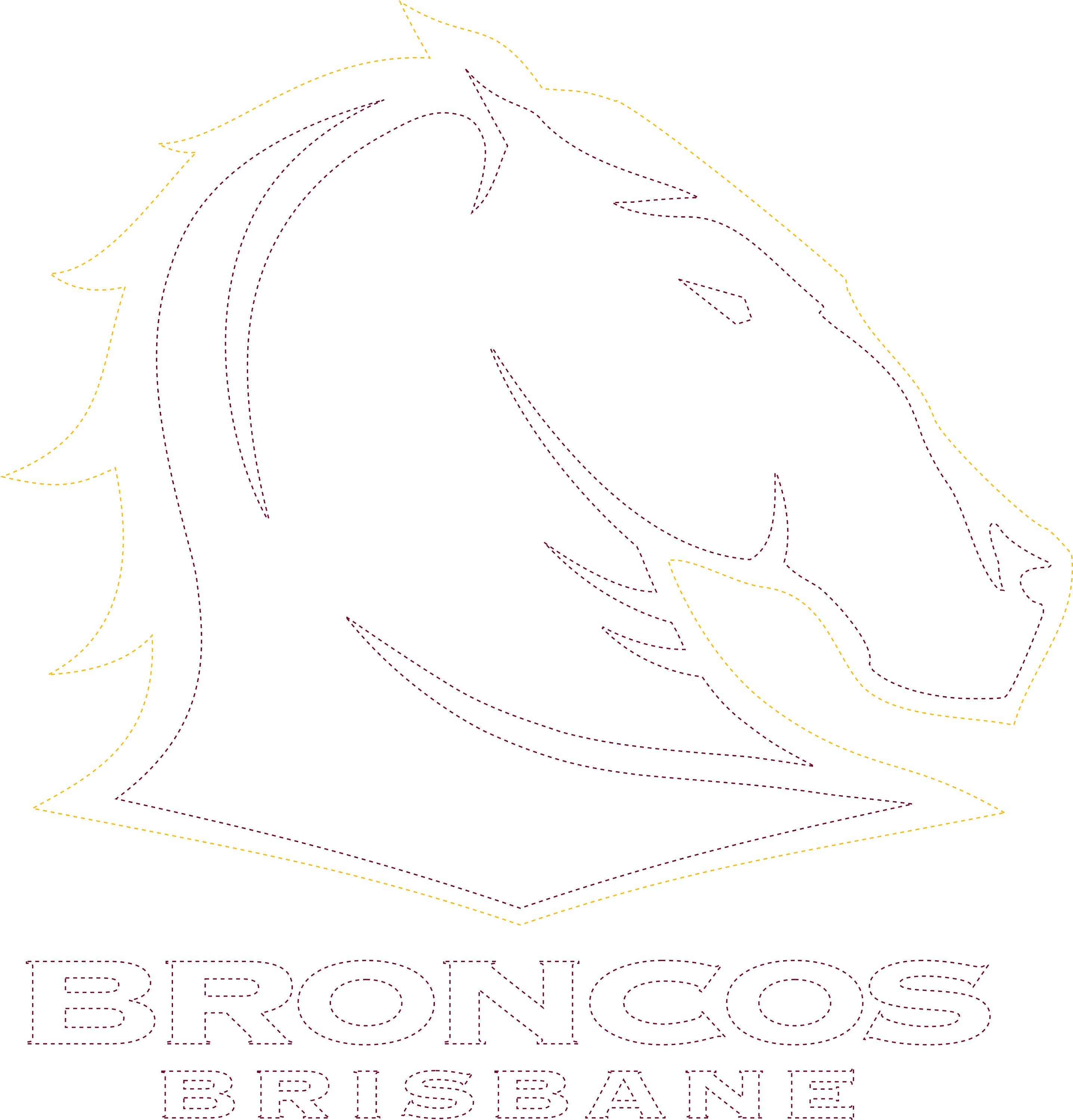 Broncos stencil