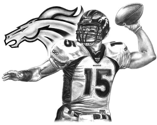 Printable denver broncos coloring pages