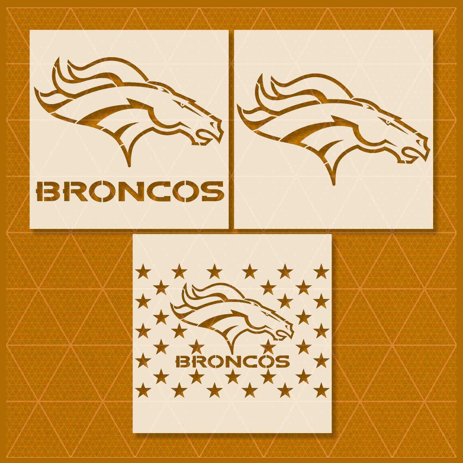 Denver broncos stencil