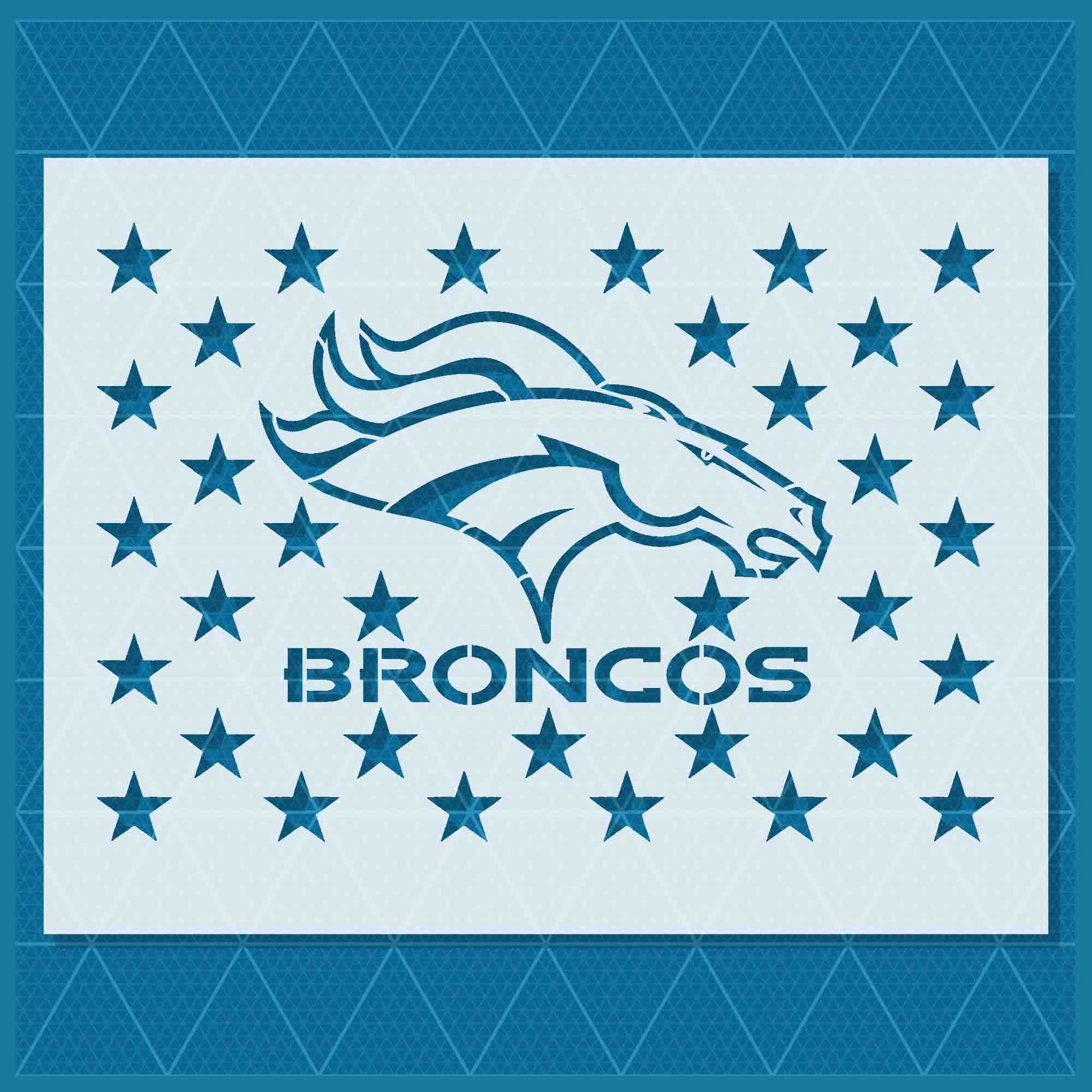 Denver broncos stencil