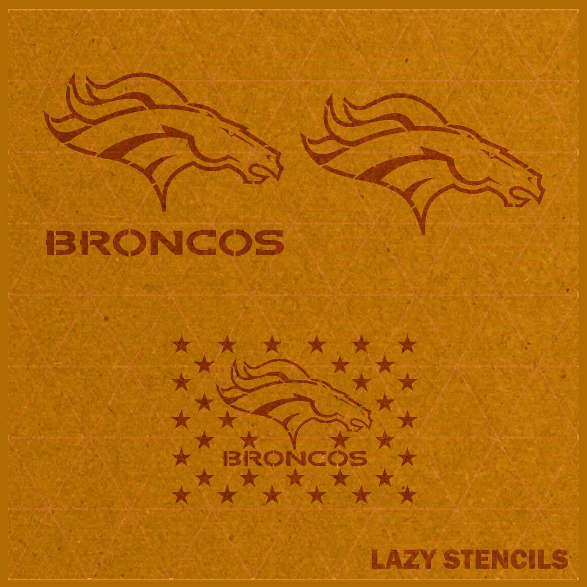 Denver broncos stencil