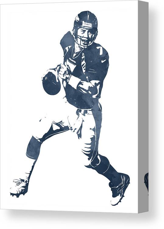 John elway denver broncos watercolor strokes pixel art canvas print canvas art by joe hamilton