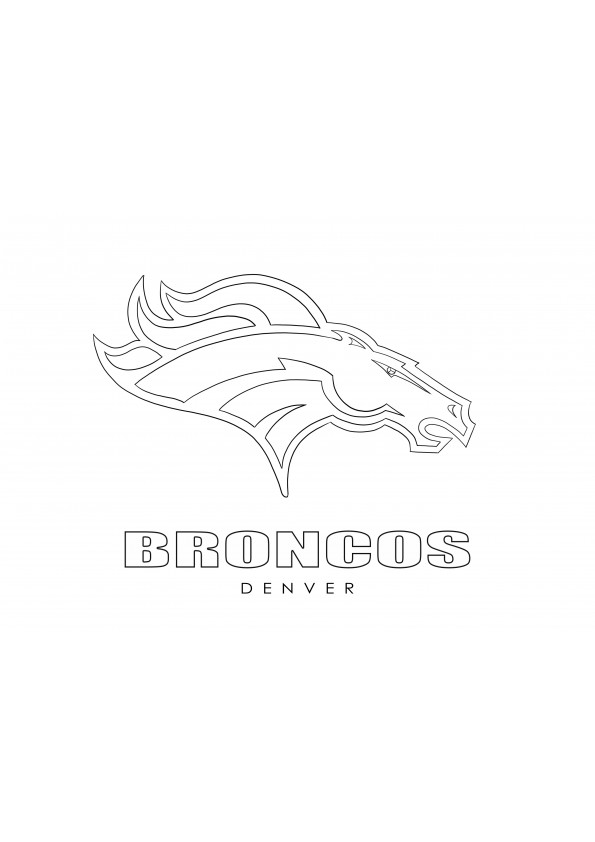 Broncos denver logo image to color and print