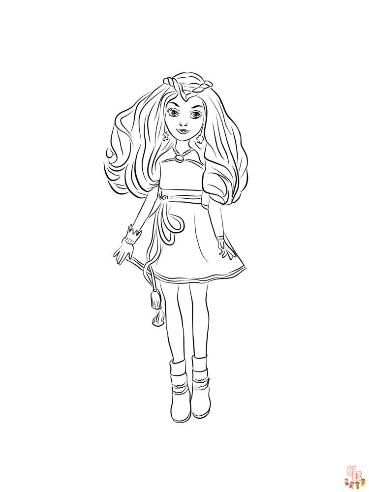 Descendants coloring pages free and printable for kids