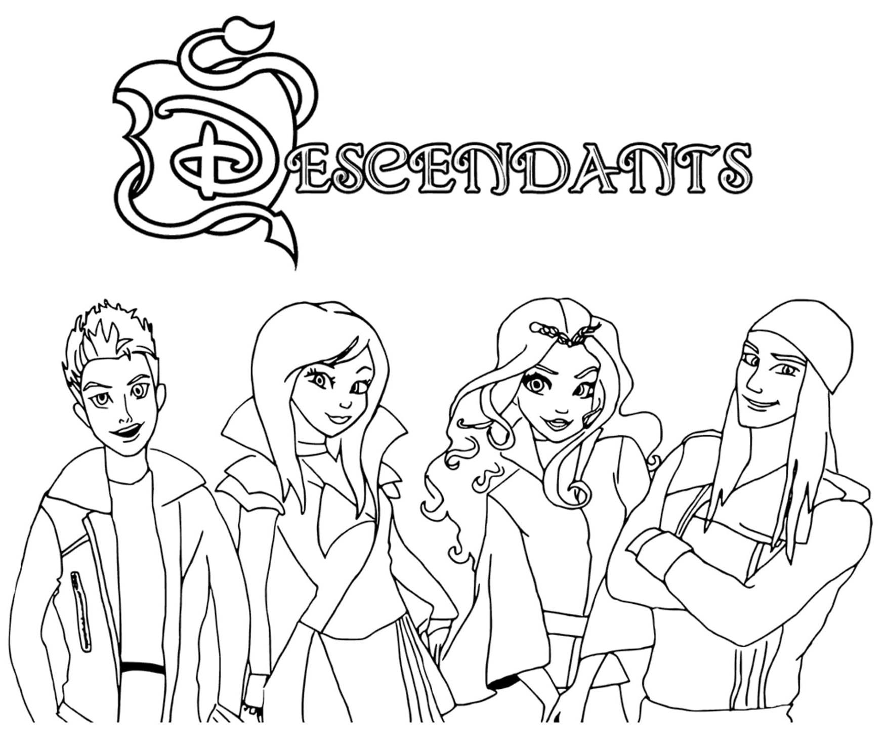 Descendants coloring pages