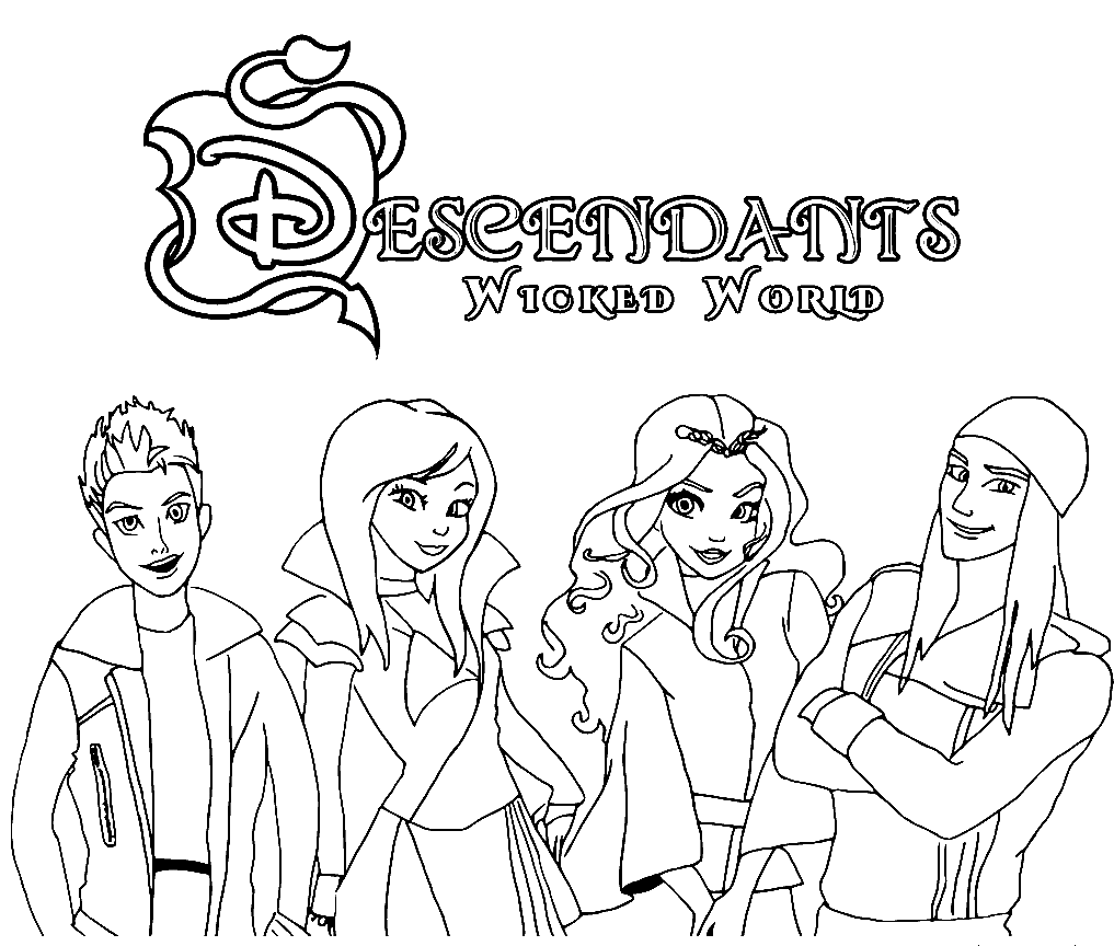 Descendants coloring pages