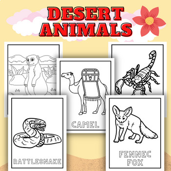 Wonderful animals that live in desert habitats coloring pages made by teachers