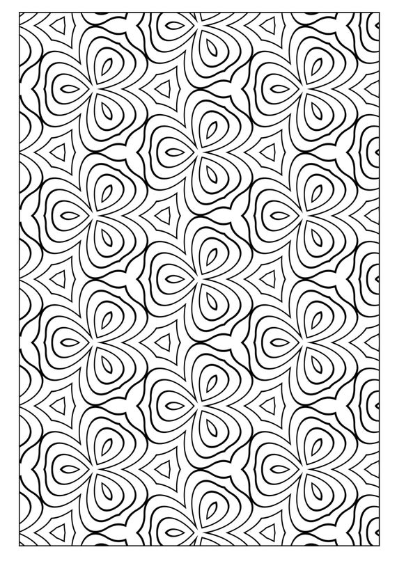 Set of printable coloring pages with geometric designs kids and adults coloring pages patterns relaxing activity stress relief vol