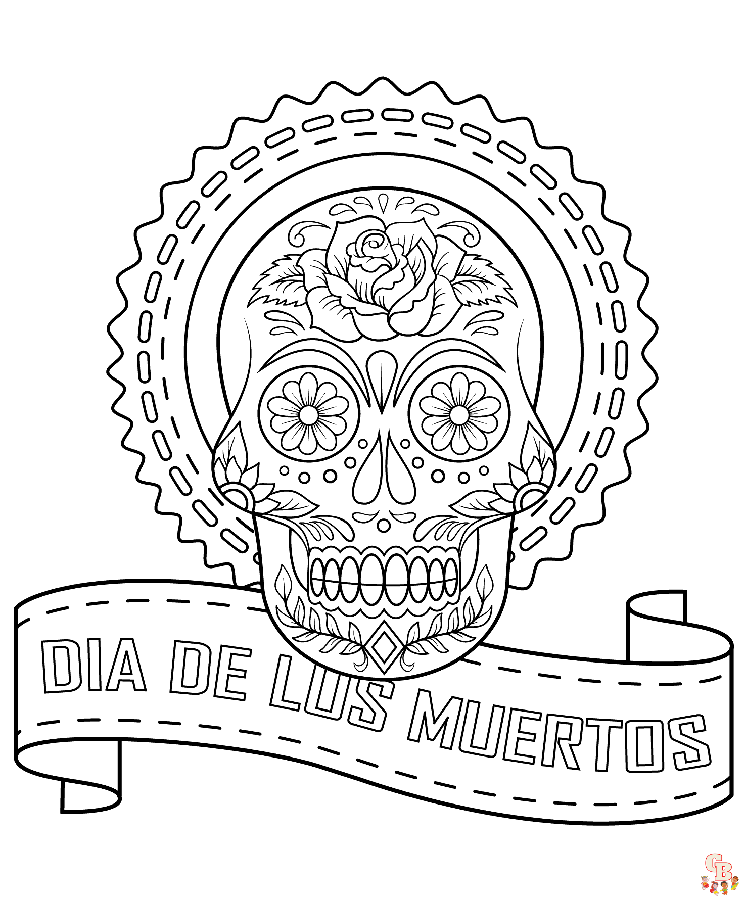 Dia de los muertos coloring pages