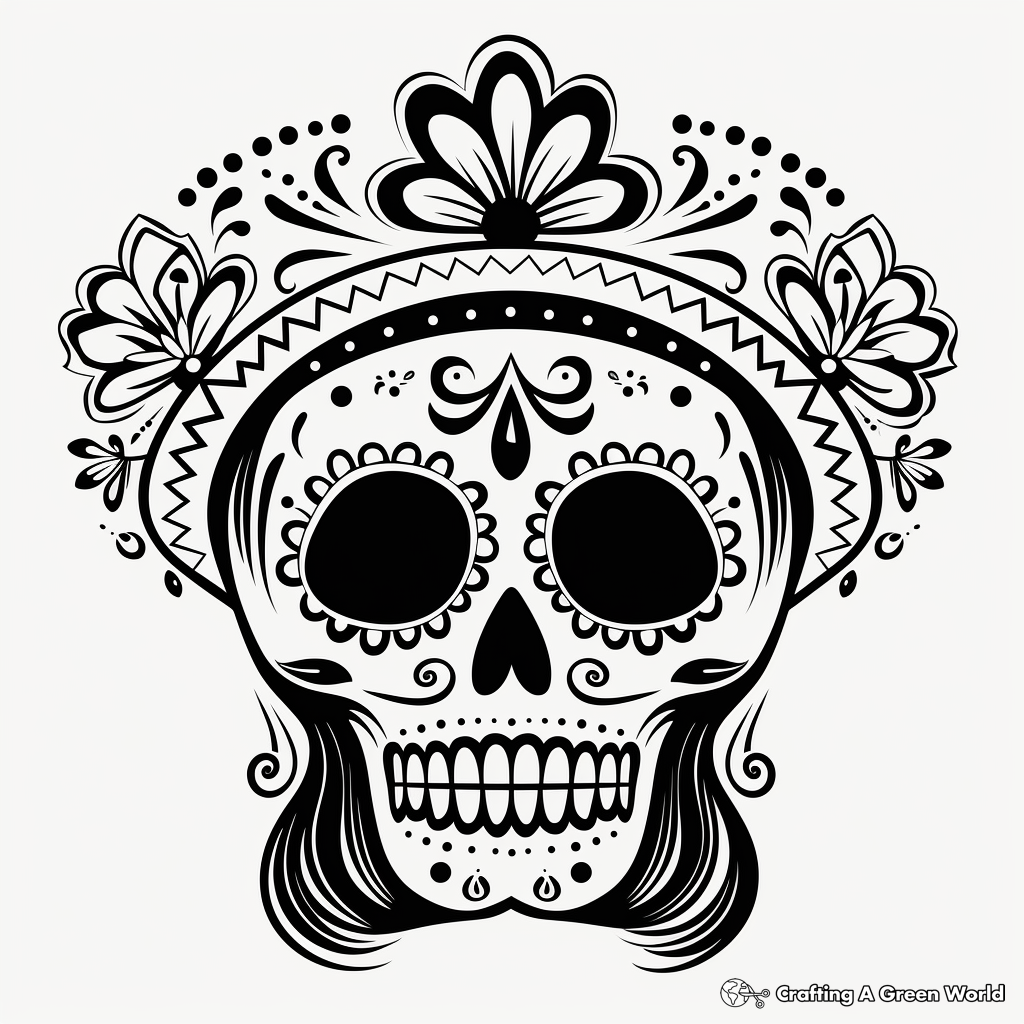 Day of the dead coloring pages