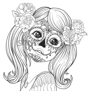 Day of the dead coloring pages printable for free download