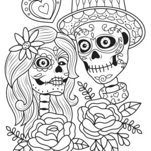 Day of the dead coloring pages printable for free download