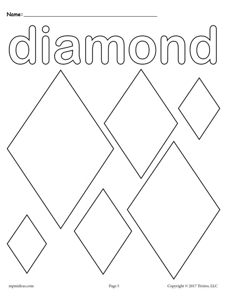 Diamonds coloring page