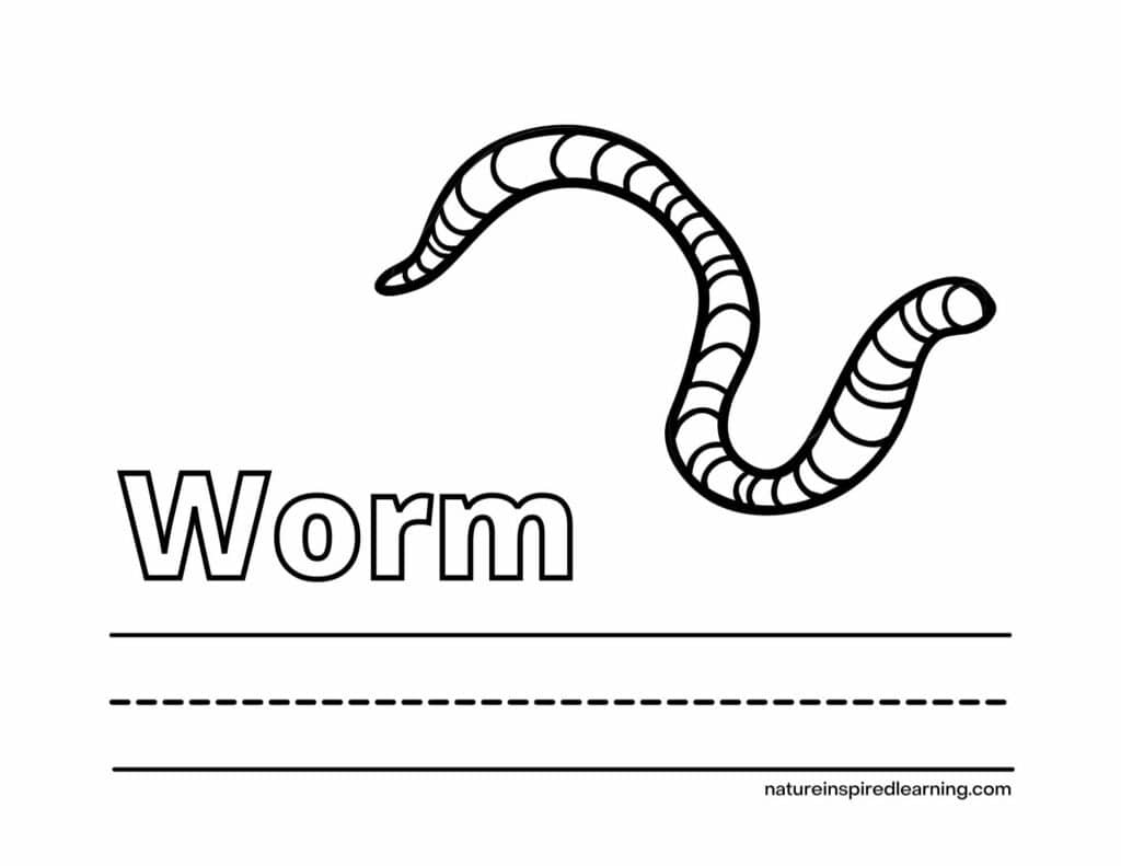 Wiggly worm coloring pages