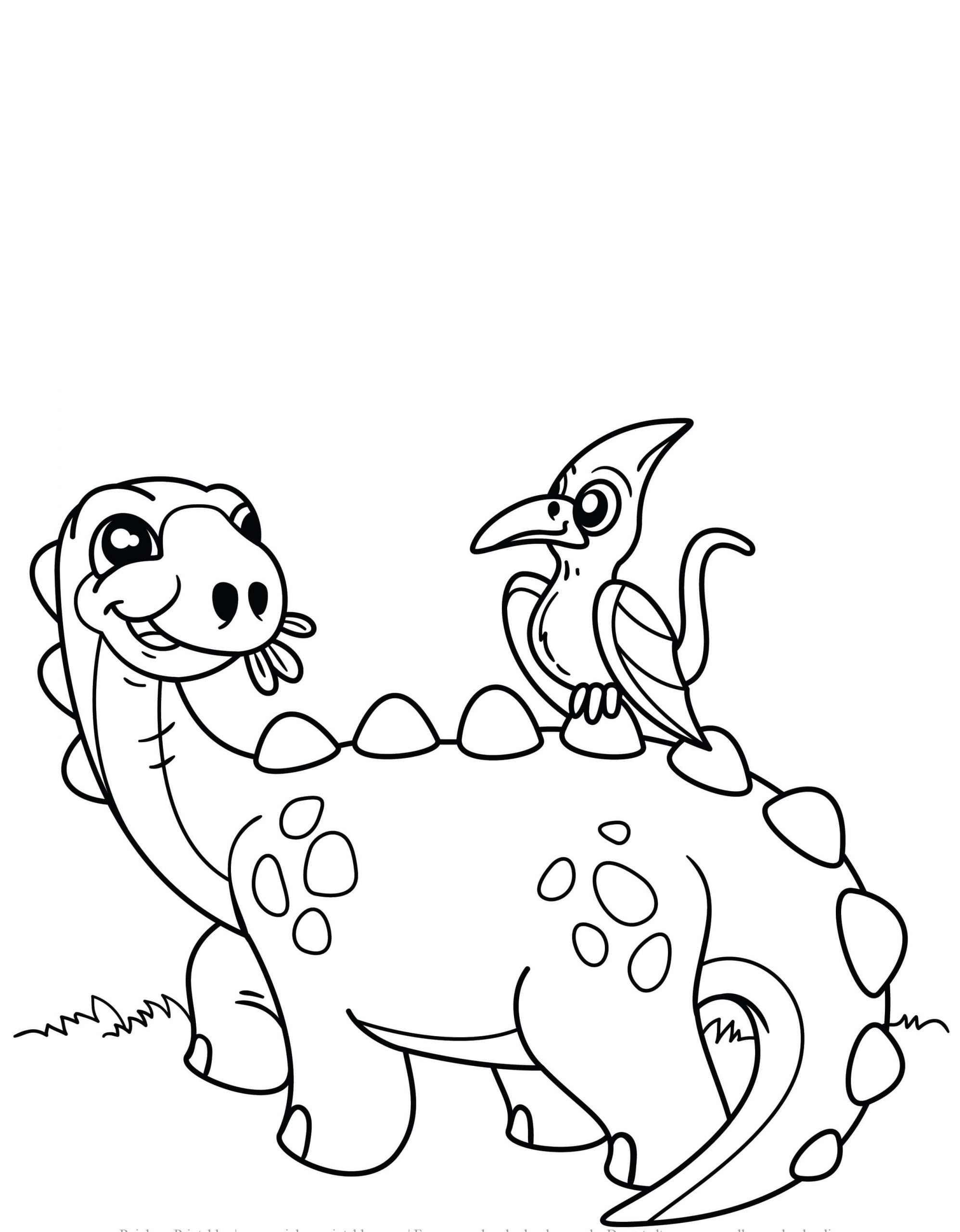 Printable dinosaur coloring page