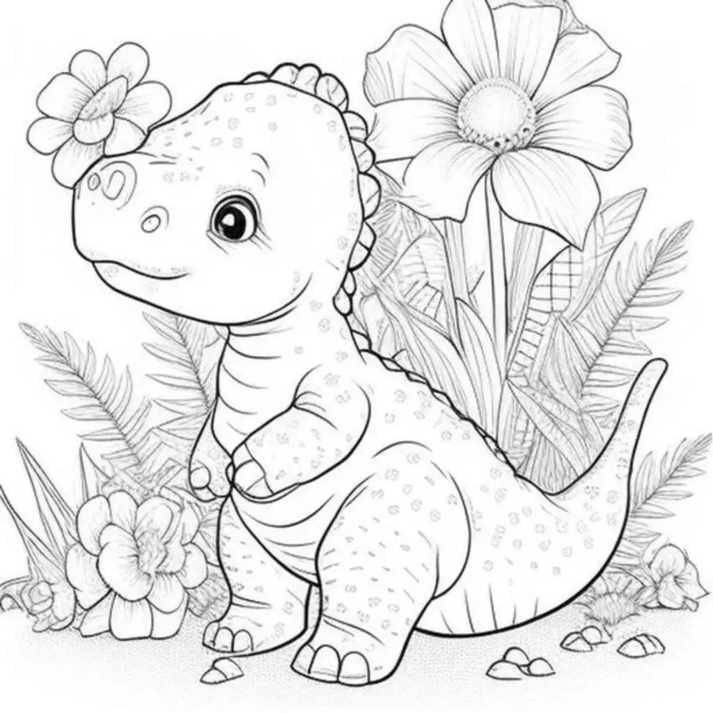 Free dinosaur coloring pages for teens and adults