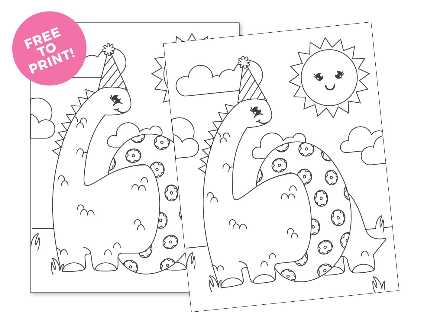 Printable dinosaur coloring page