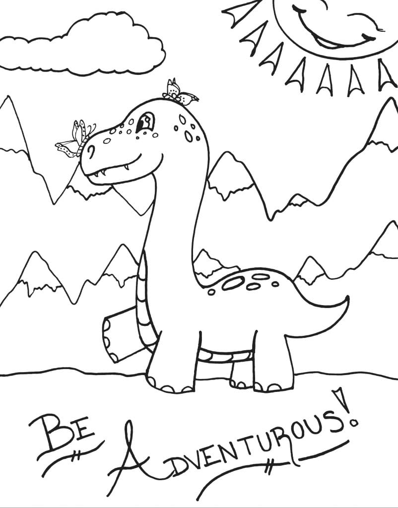 Dinosaur coloring pages raising smart girls