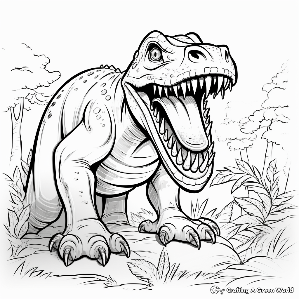 Dinosaur book coloring pages