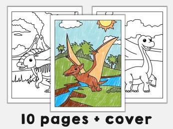 Dinosaurs coloring pages printable dino activity kids happy paper time