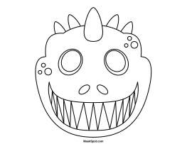 Printable dinosaur mask