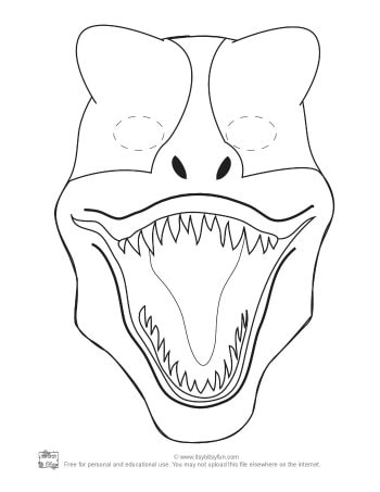 Printable dinosaur masks templates free