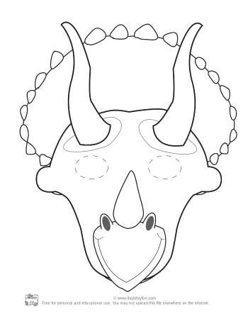 Printable dinosaur masks templates free