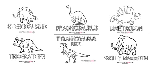 Fun dinosaur coloring printables