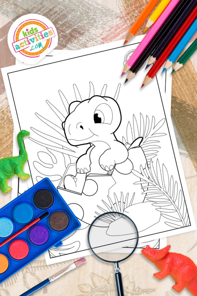 Free adorable baby dinosaur coloring pages for kids kids activities blog