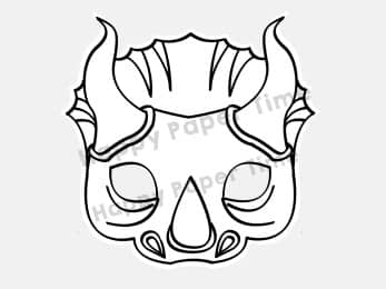 Triceratops mask template printable