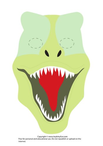 Printable dinosaur masks templates free