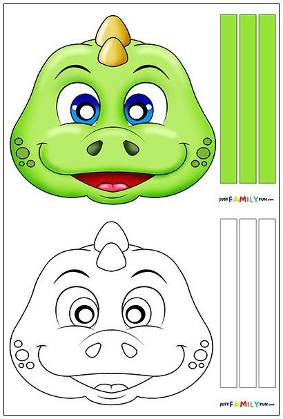 Free printable kids dino mask templates just family fun