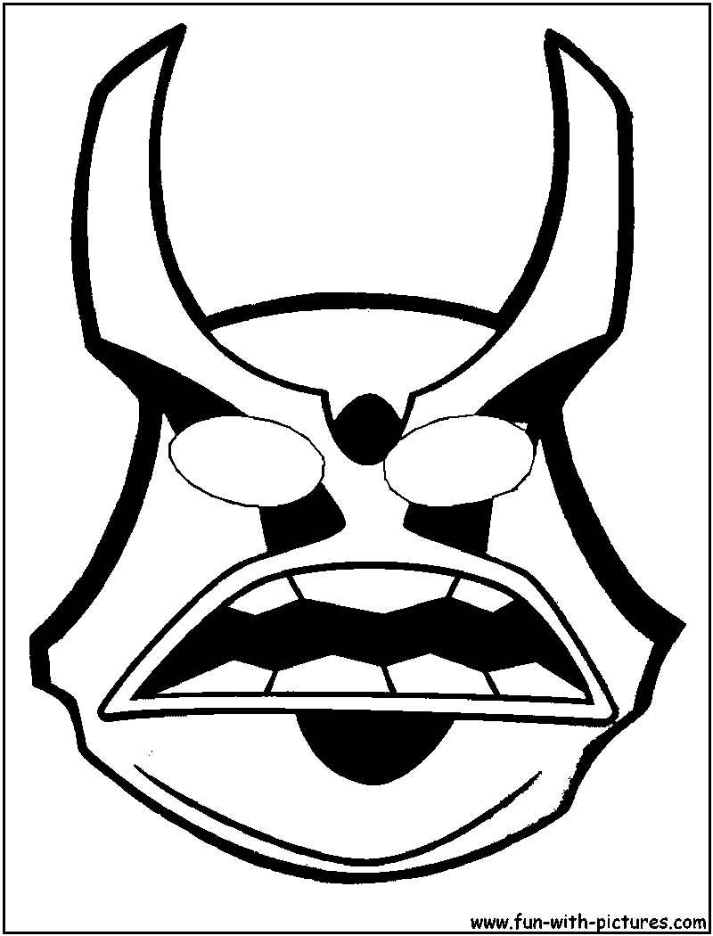 Masks coloring pages