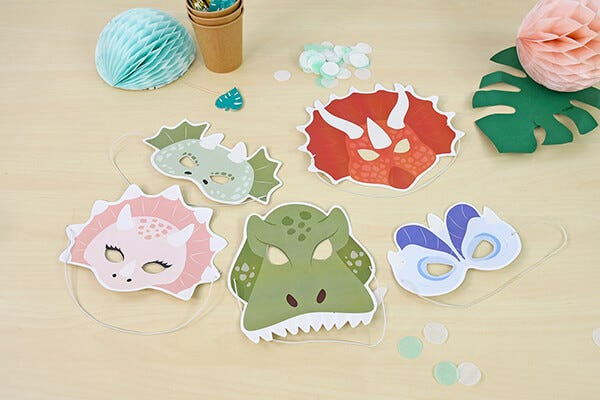 Dinosaur masks diy petit