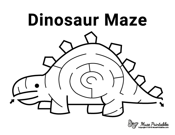 Free printable dinosaur maze