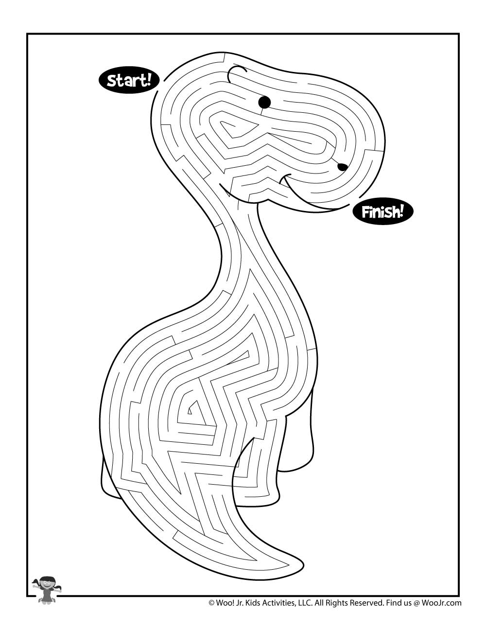 Printable dinosaur mazes for kids woo jr kids activities childrens publishing