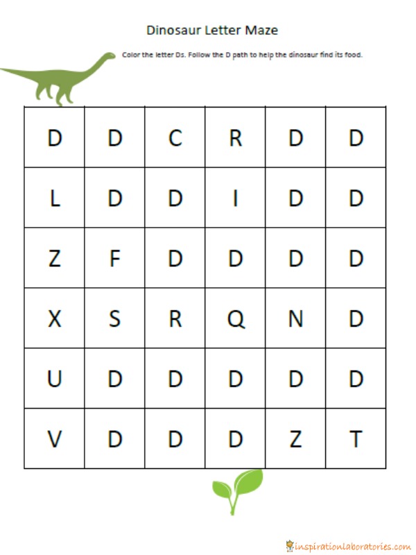 Dinosaur mazes free printables inspiration laboratories