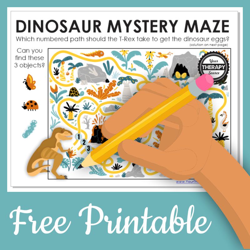 Dinosaur maze printable